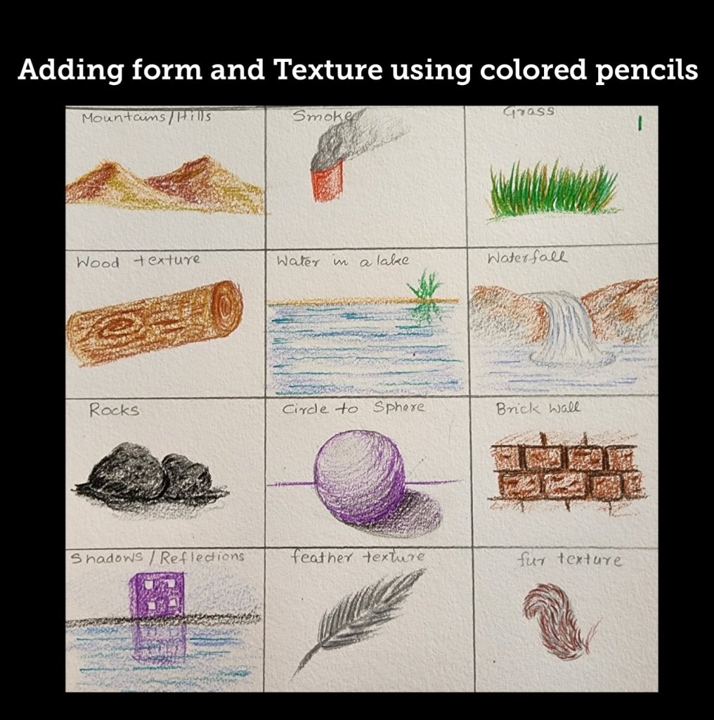 Color Things Drawing Colored Pencil Techniques for Beginners(12 things to Draw): Lesson 2 ...